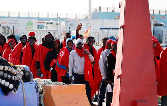 Migrants Arrive At Tenerife By Ferry