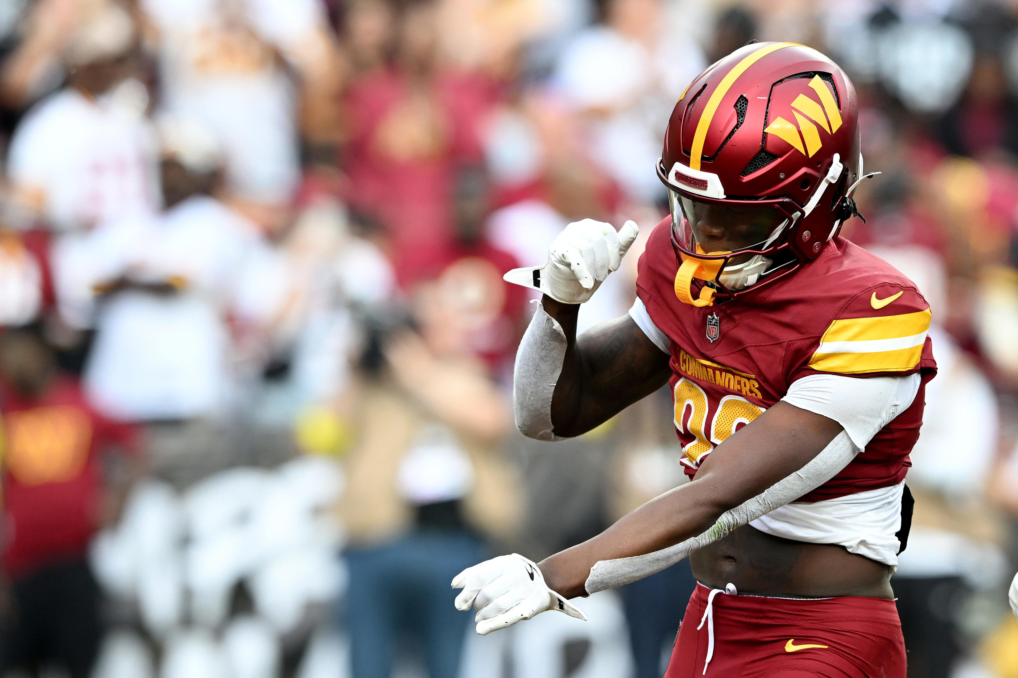 What's the latest on Commanders RB Jacory Croskey-Merritt?