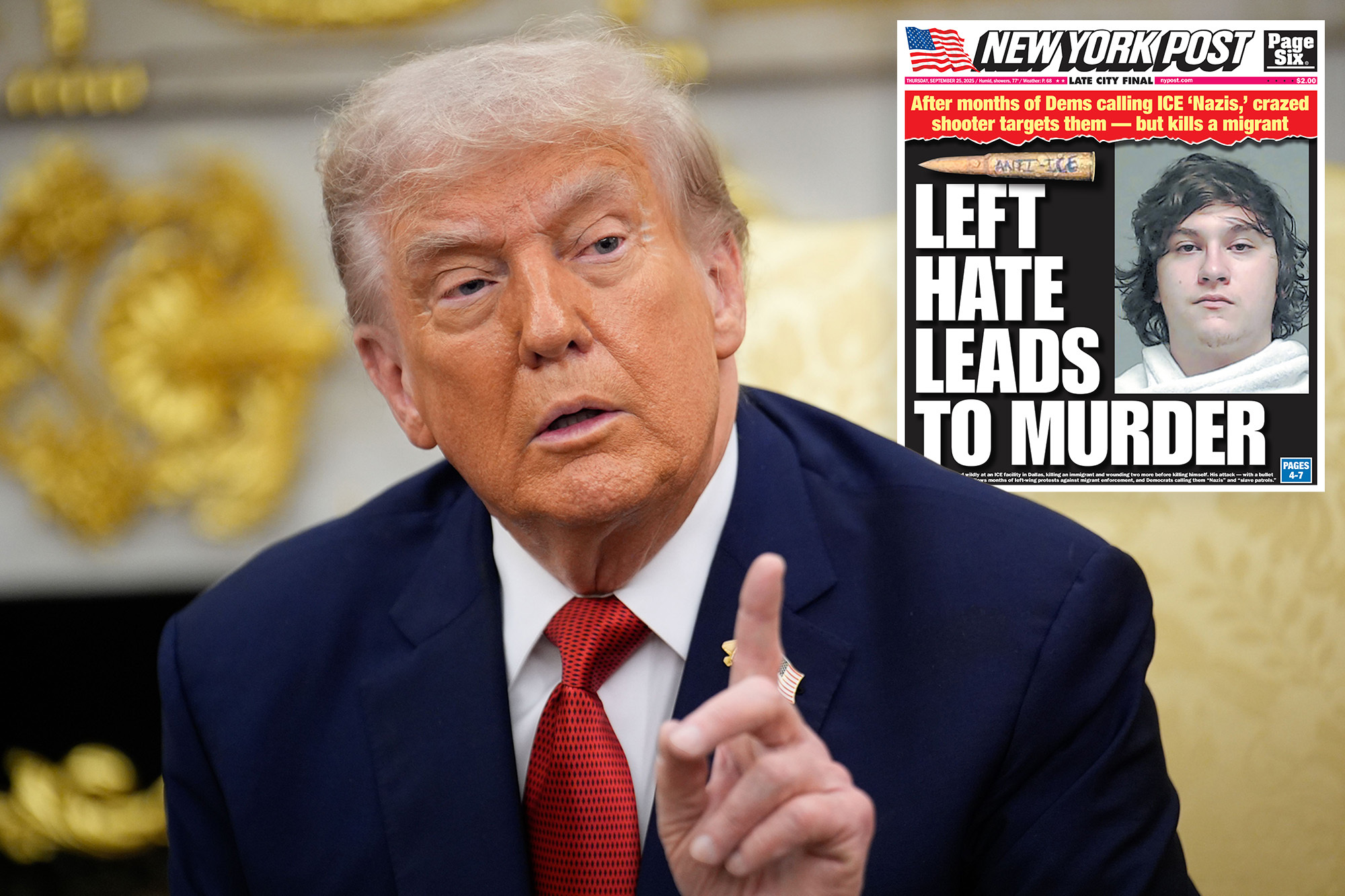 Trump warns of violence against ‘radical left’ if attacks on ICE(00)