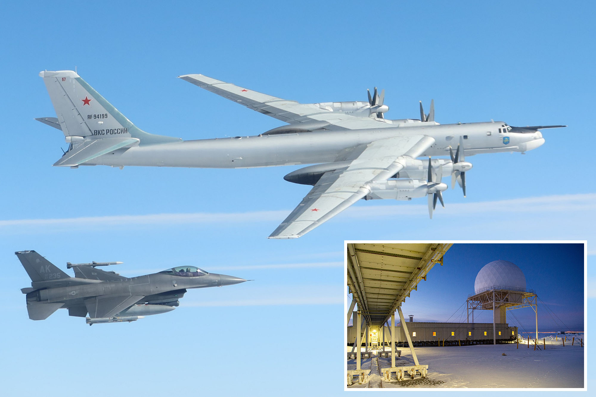 Russian Bear nuclear bombers spotted off Alaska coast — sending US ...