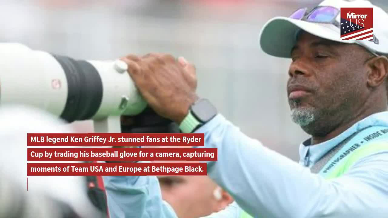 Ken Griffey Jr. Swaps Baseball Glove For Camera At Ryder Cup