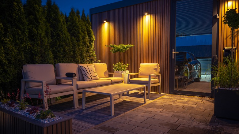 Illustration of Ladder Outdoor Lighting For Patio Sets