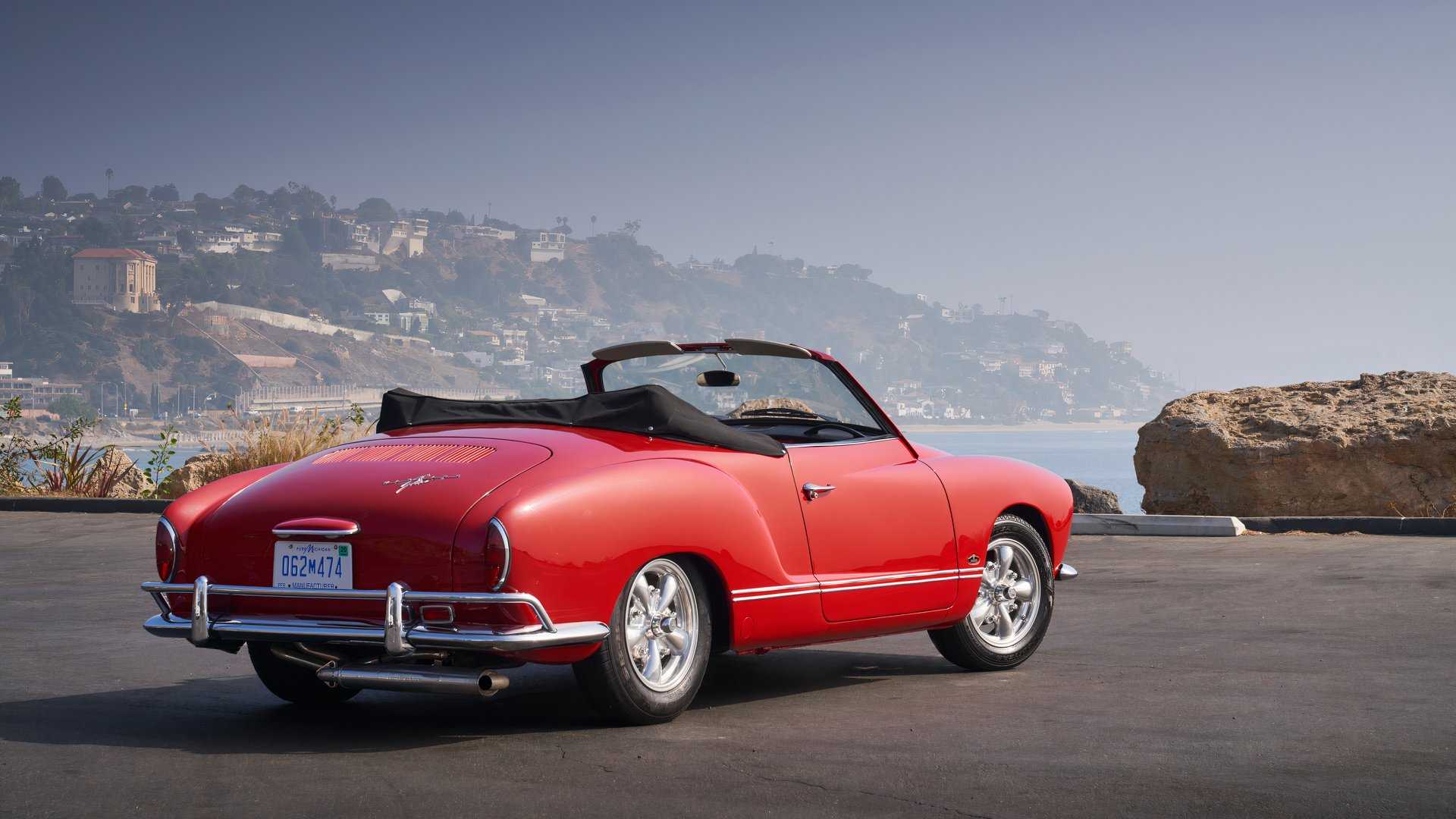 Volkswagen Karmann Ghia rear 3/4 red