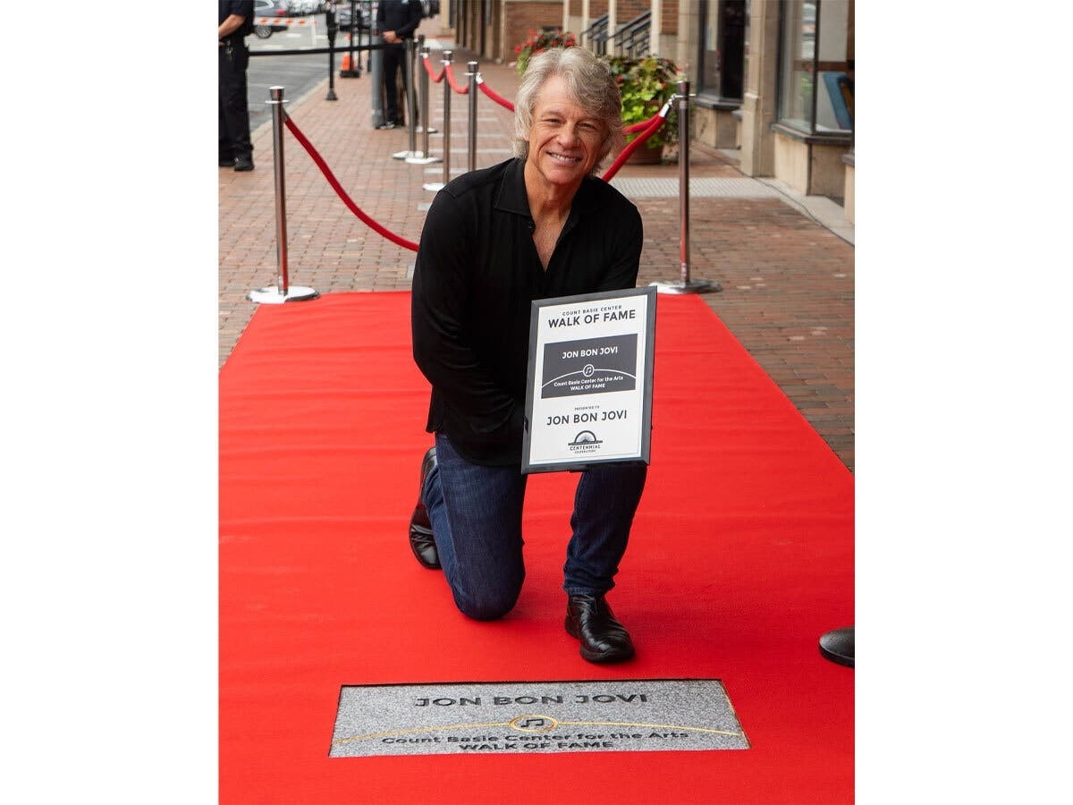 Jon Bon Jovi at the Basie Center Walk of Fame.