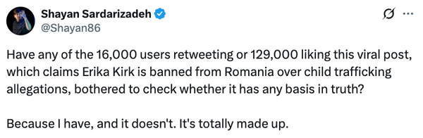is erika kirk banned from romania Image 2