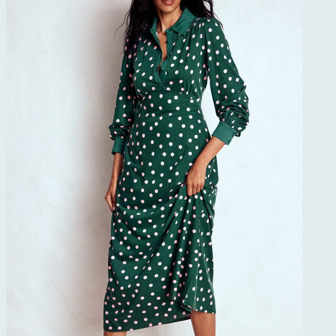 Boden Empire Waistline Shirt Dress