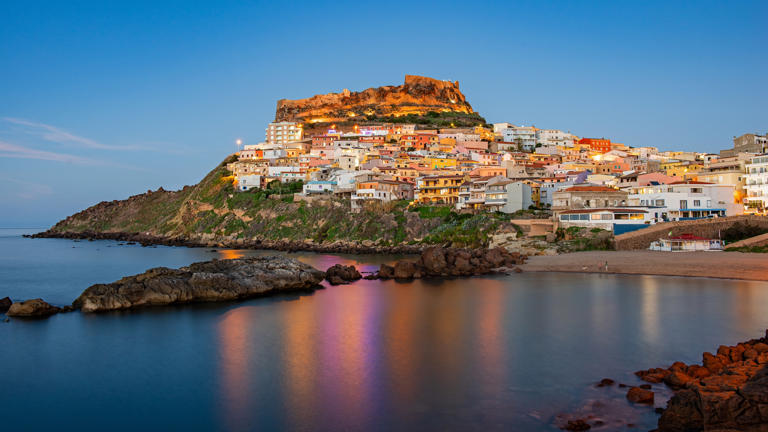 Picturesque,Panoramic,View,Of,The,Medieval,Town,Of,Castelsardo,At