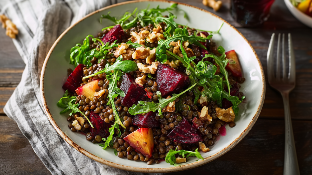Linsensalat mit Rote Bete und Walnuss: So kann der Herbst immer schmecken