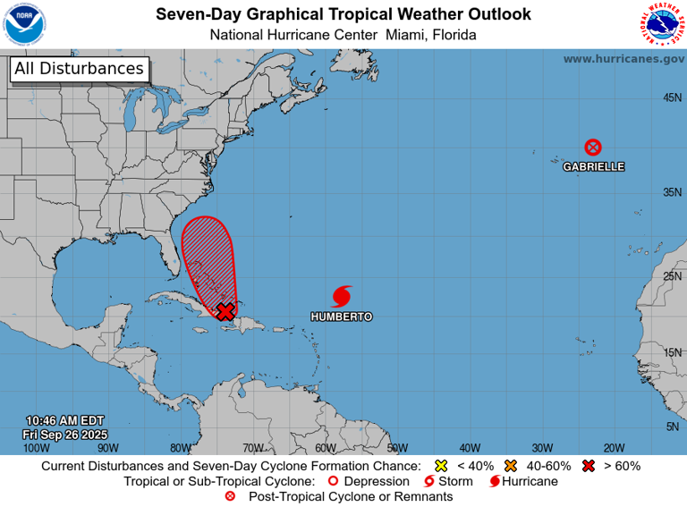 Wilmington weather: Hurricane Humberto strengthens as Invest 94L tracks Wilmington weather: Hurricane Humberto strengthens as Invest 94L tracks