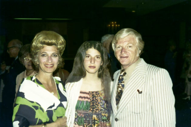 The author with her parents in 1969.