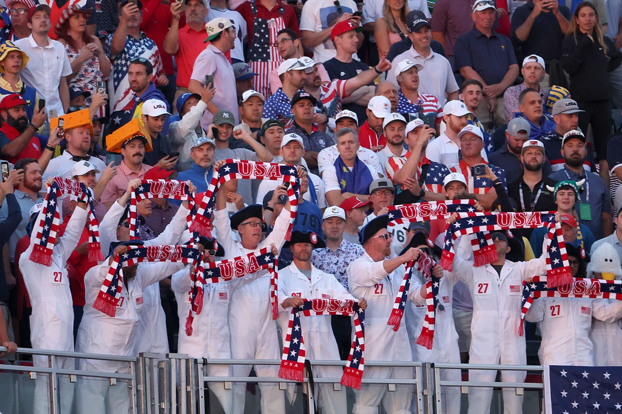Team United States fans during the 2025 Ryder Cup at Bethpage State Park Golf Course on Sept. 26.
