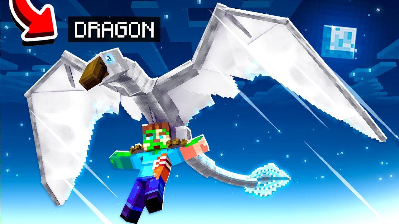Taming a glider dragon in Minecraft!