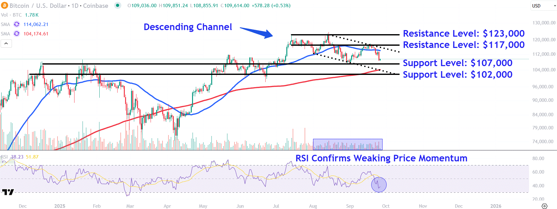 Pantau Tingkat Harga Bitcoin Kritis Setelah Kripto Jatuh Di bawah $110.000