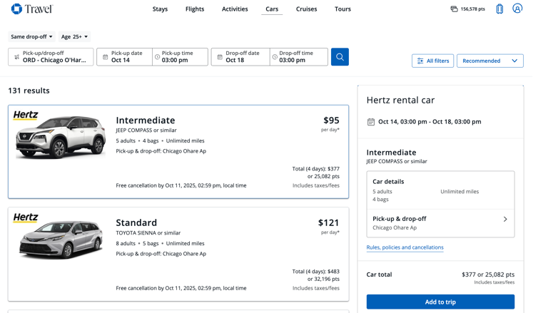 Why a Chase Sapphire Reserve card is the best premium card for rental cars