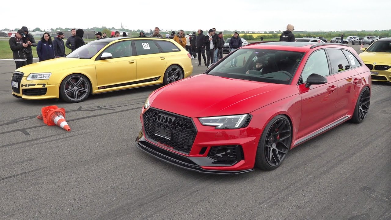 RS4 600pk vs RS6 V10 900pk Audi Drag Race