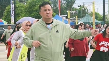Senam Sehat di Bundaran Rusa, Pemkab Lamandau Ajak Masyarakat Hidup Sehat
