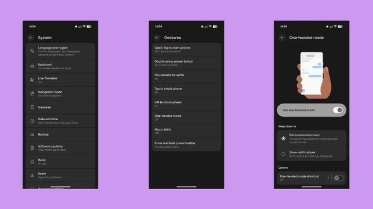 Enable One-handed mode on a Pixel phone.