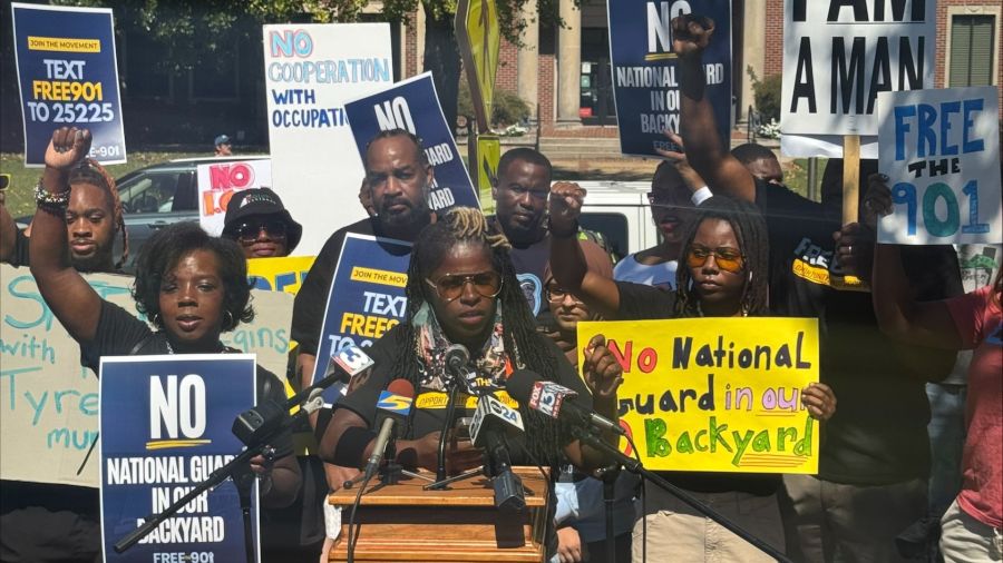 ‘Free 901 Protest’ voices opinion against National Guard in Memphis