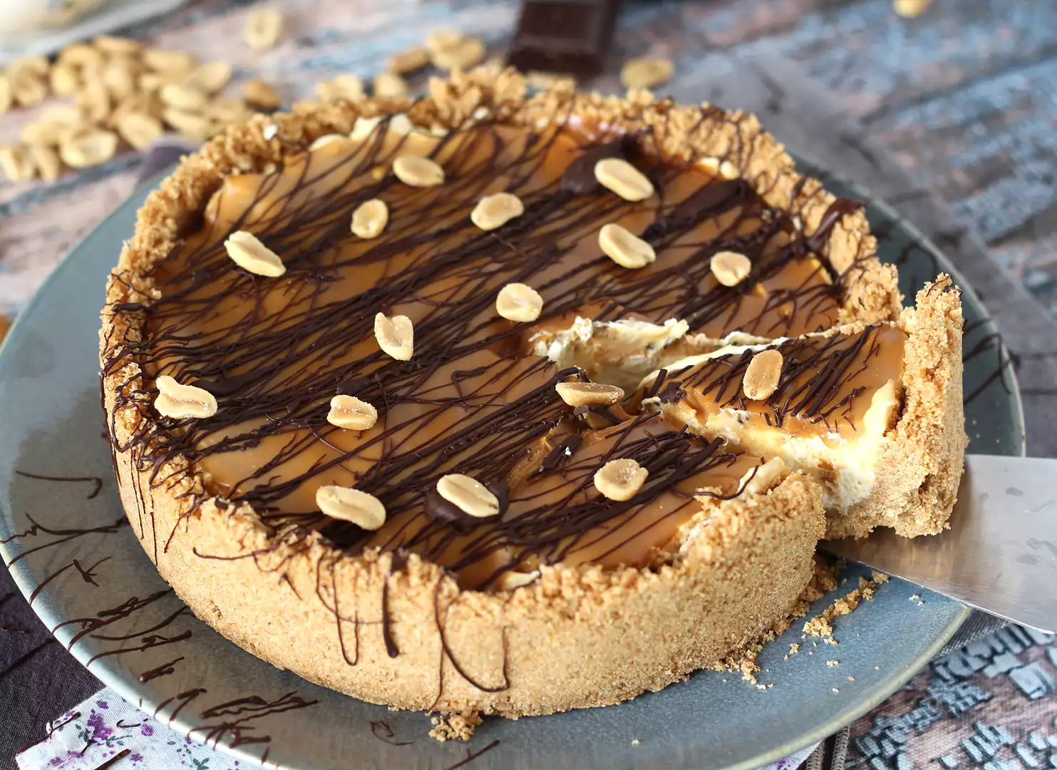 Extra leckerer snickers käsekuchen