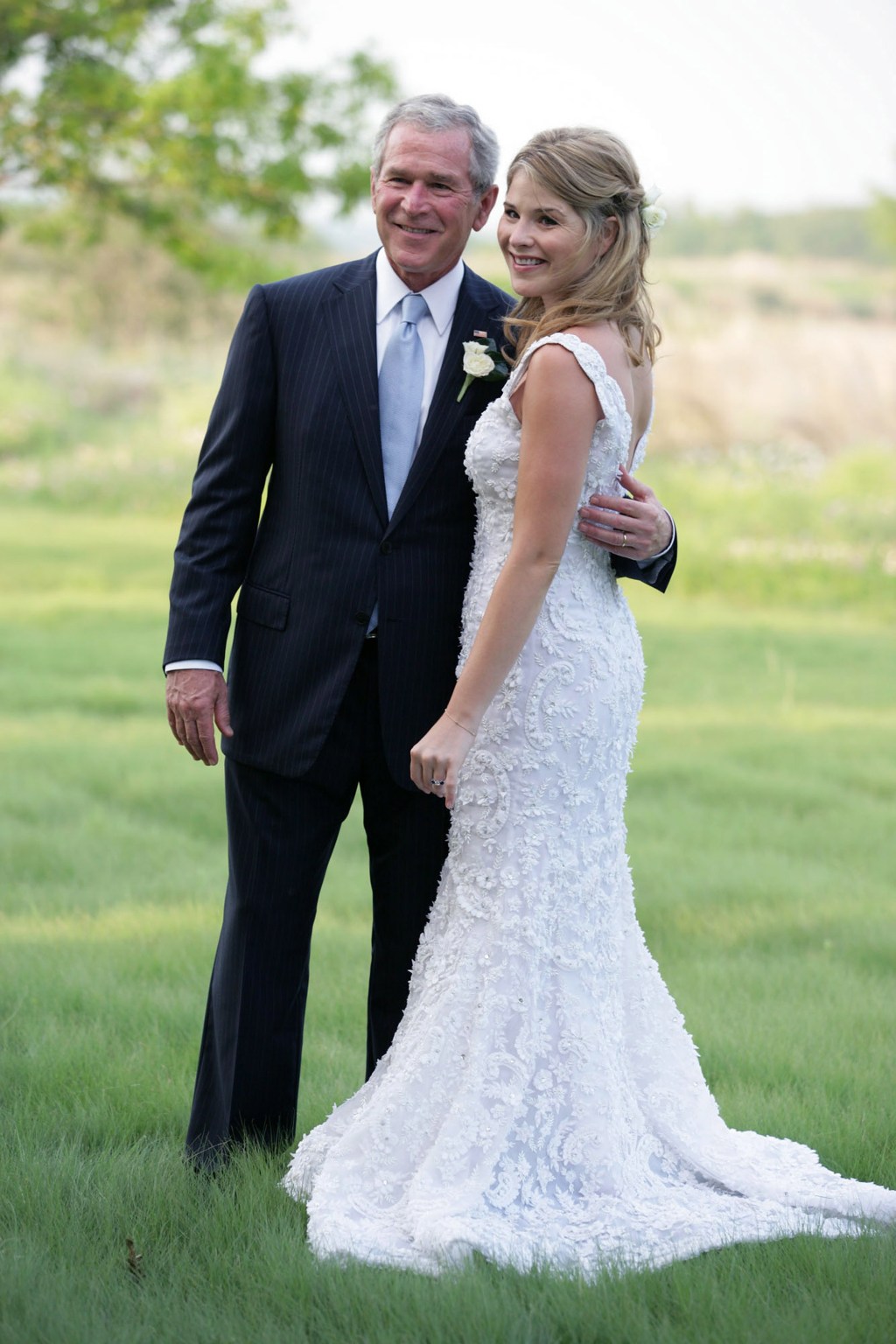 Hager and her father, seen here at her 2008 wedding to Hengry Hager, remain close. WireImage