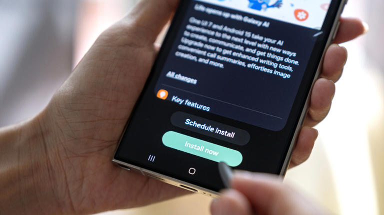 Install software update on Android phone