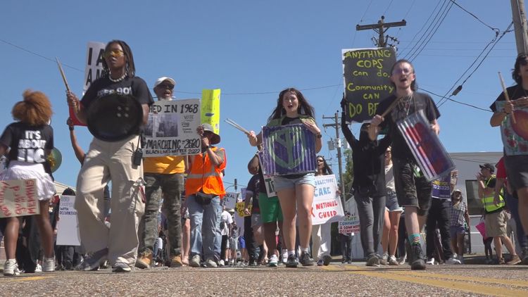 Free the 901 Coalition takes demands for change to City Hall with a march
