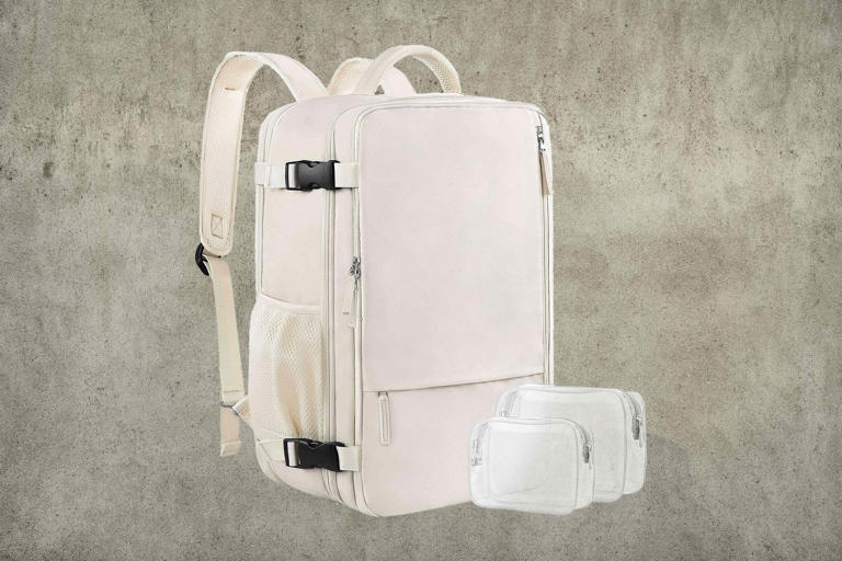 backpack for 1 week travel LOVEVOOK 40L Women & Men, Airline Approved Carry On Luggage with 3 Packing Cubes, TSA Overnight Bags, Waterproof Personal Item Bag, Weekender Essentials Backpacks fits 17