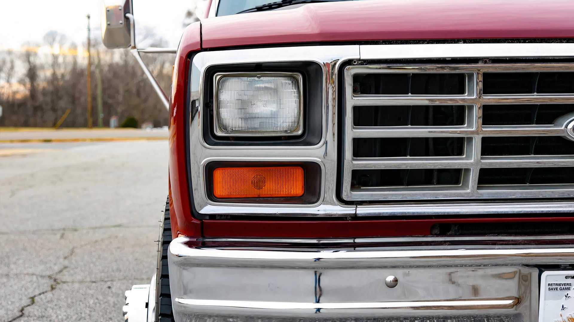 Ford F-Series F-350 red Bring A Trailer 7th generation front headlight