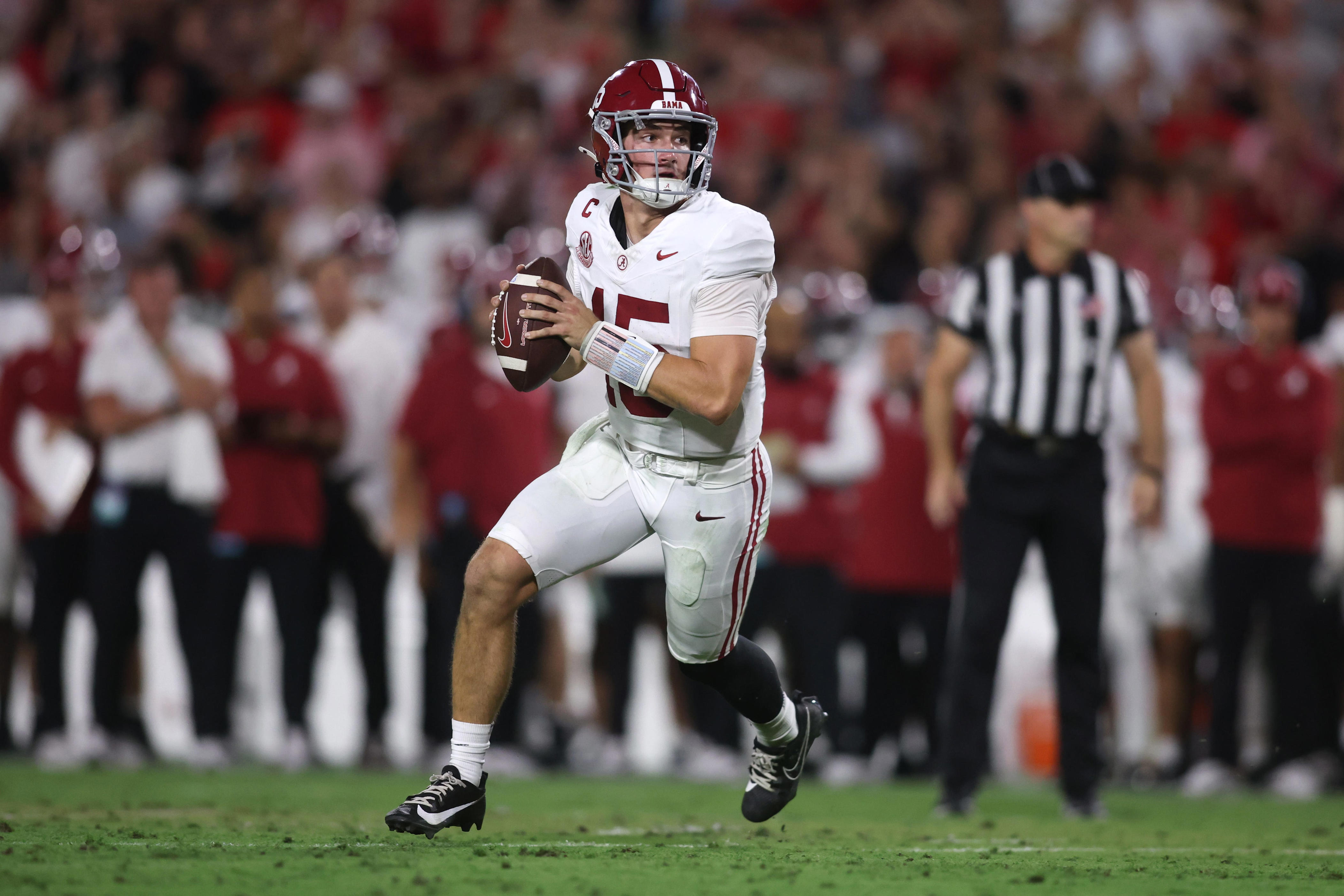 Where Alabama's Ty Simpson sits in Heisman Trophy odds after win vs ...