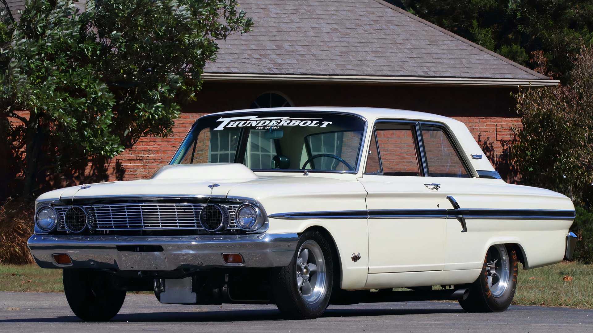 3/4 front view of 1964 Ford Fairlane Thunderbolt