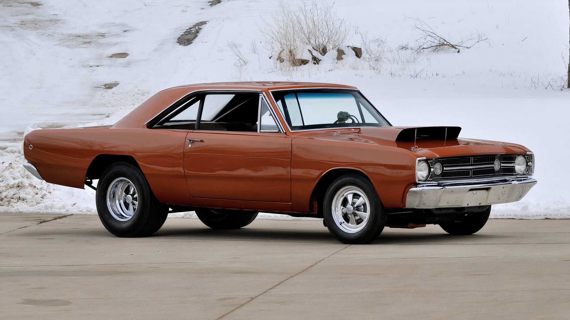 3/4 side view of copper 1968 Dodge Hemi Dart LO23