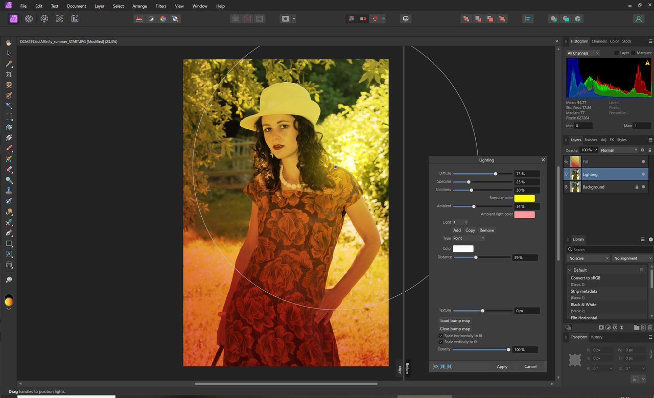 I used this hack in Affinity Photo to change the season and fake some ...