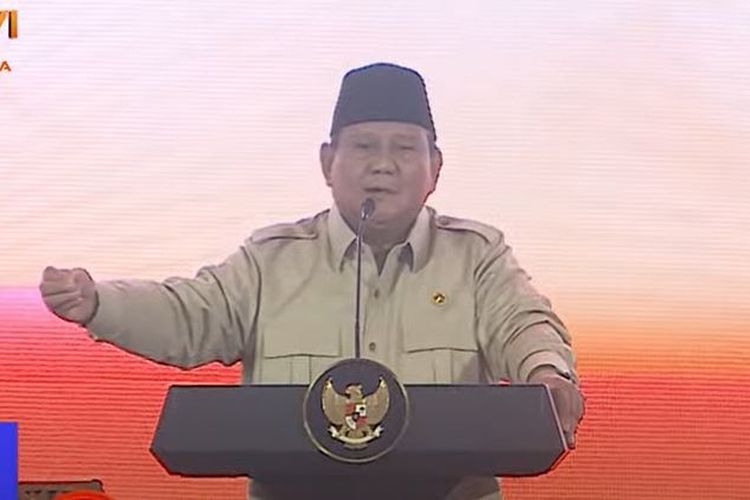 Presiden Prabowo Subianto dalam acara puncak Musyawarah Nasional (Munas) VI PKS, di Hotel Sultan, Jakarta, Senin (29/9/2025).