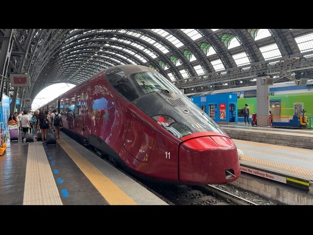 View of Milan to Rome High Speed Train Italo 2025