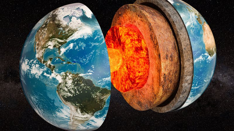 Estudo aponta que o núcleo da Terra é 2,5 anos mais jovem que a crosta