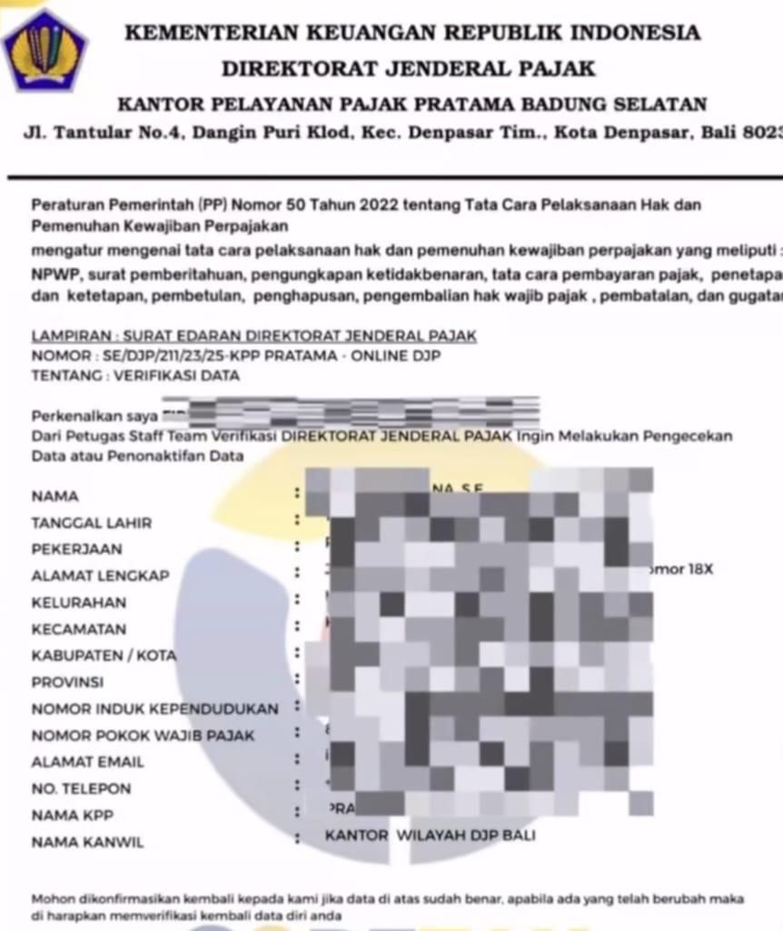 Pemeriksaan Fakta: DJP Minta Validasi Data Coretax via Platform Video?
