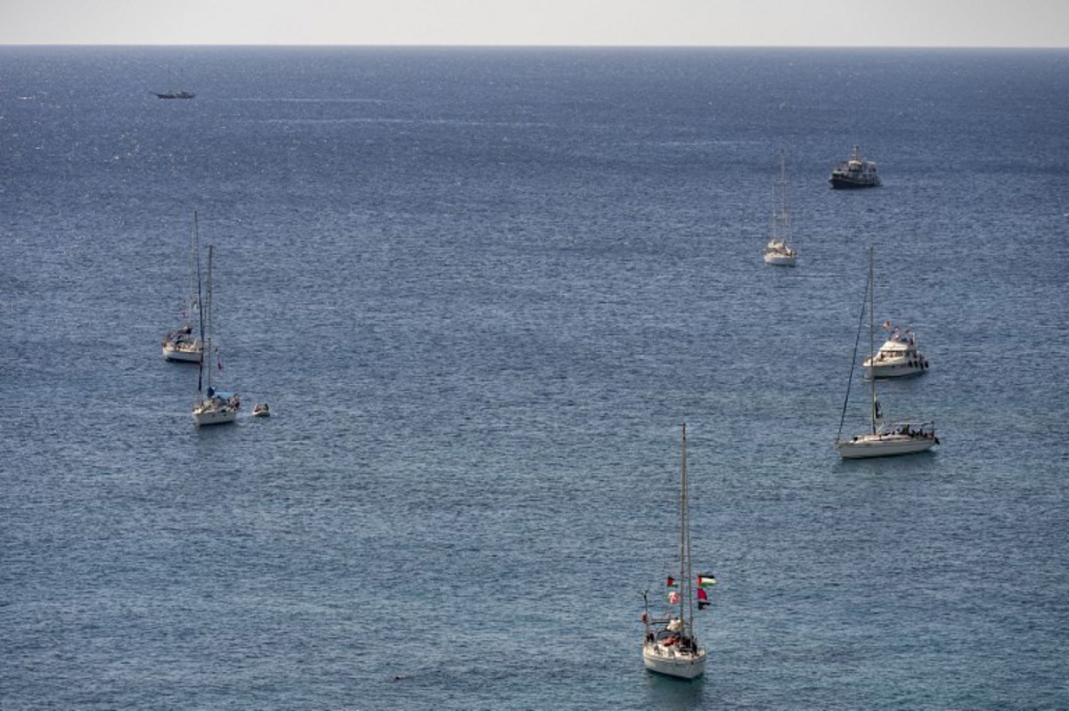 Israëlisch-Palestijns conflict - Een van boten van pro-Palestijnse