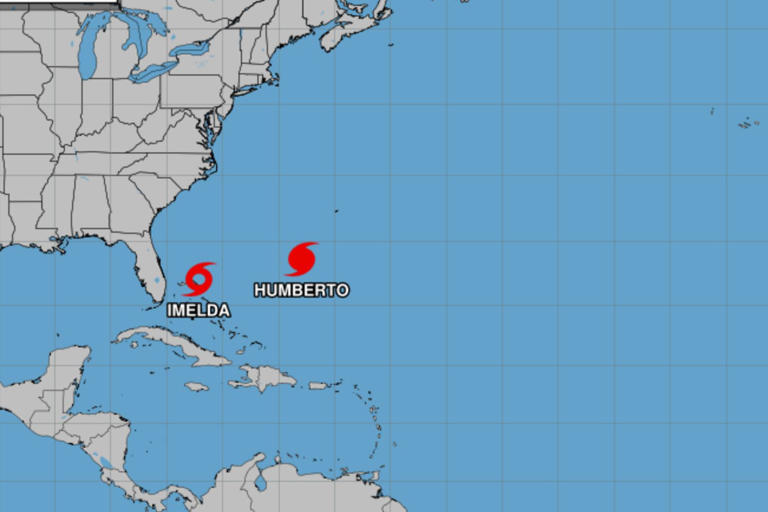 Where Are Hurricane Humberto and Tropical Storm Imelda Headed