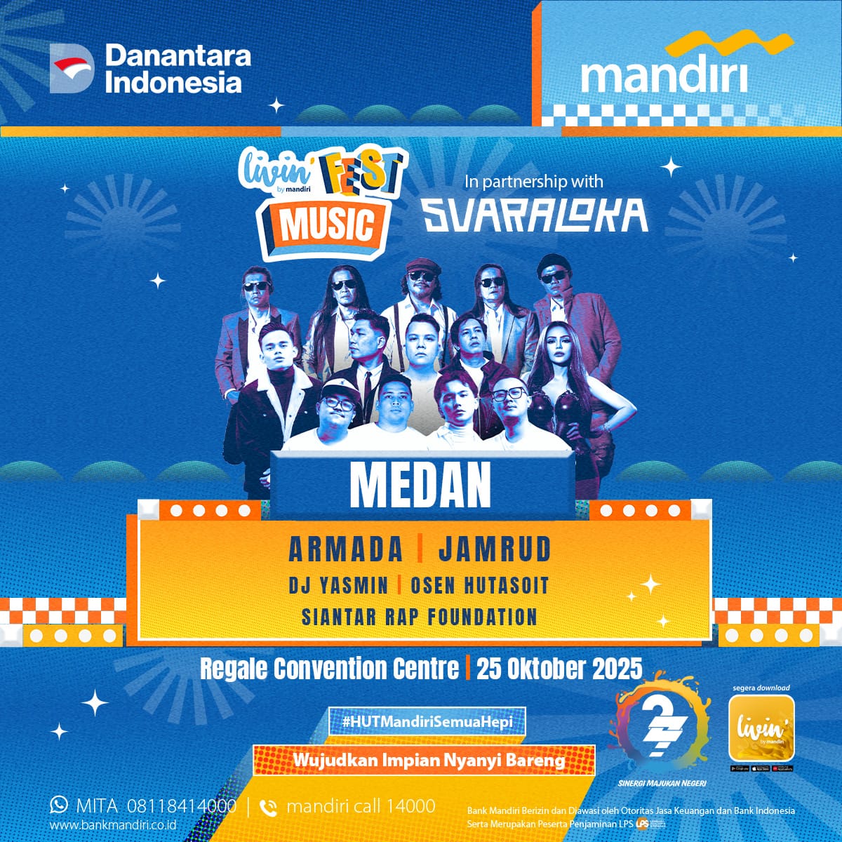 Bank Mandiri Hadirkan Livin’ Fest 2025 di Medan, Pameran UMKM dan Ekonomi Kreatif