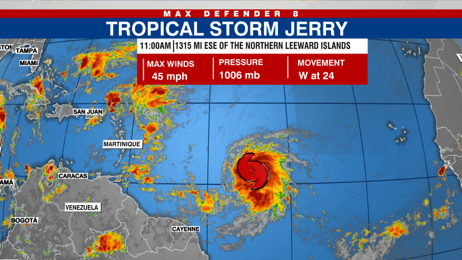 LIVE: Tropical Storm Jerry forms in the Atlantic | Tracking the Tropics