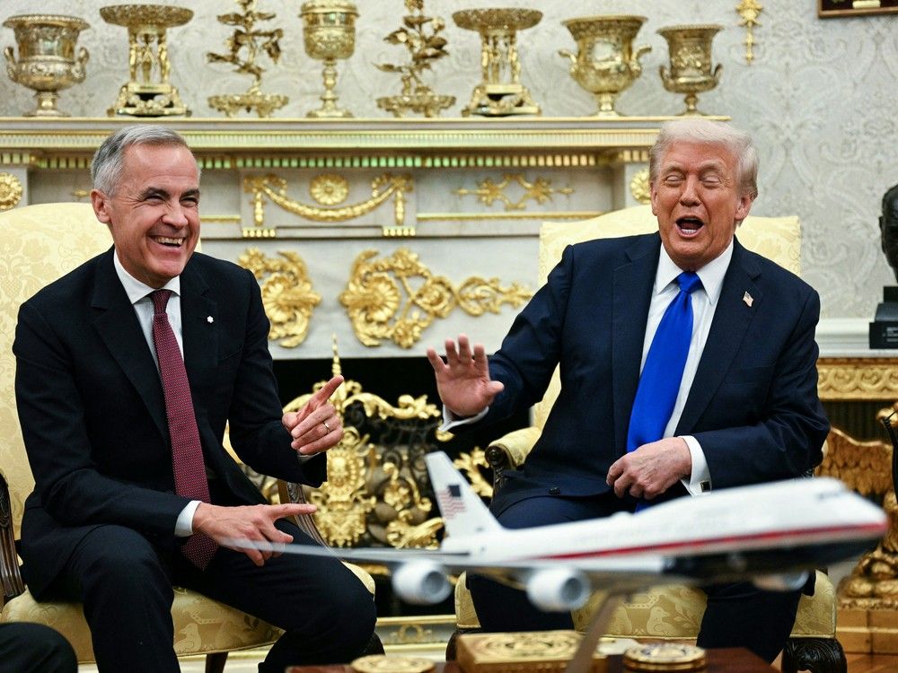 He's a nice man, but he can be nasty': Trump hosts Carney and says Canada  will leave 'very happy'