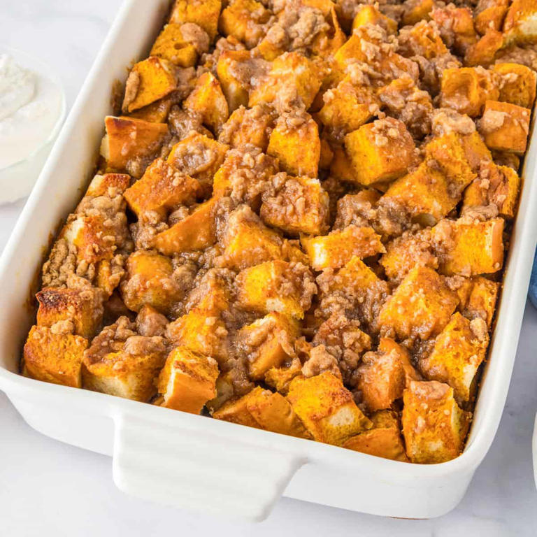 Pumpkin French toast casserole