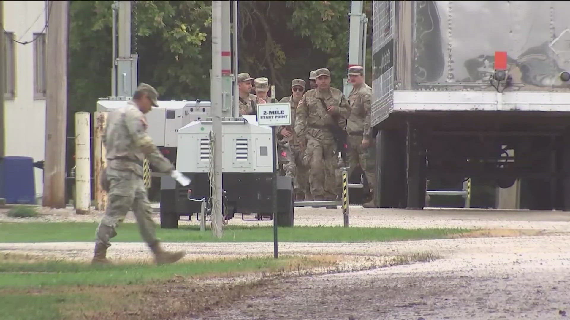 Texas National Guard troops arrive in Illinois