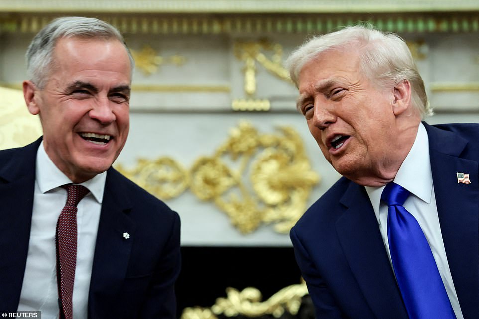 Trump mocks Carney in Oval Office