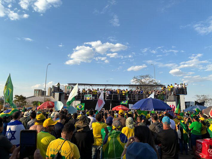 Protesto de bolsonaristas na Esplanada dos Ministérios Foto: Weslley Galzo / Estadão