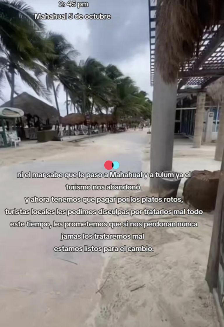 Así pidieron perdón los comerciantes locales. Crédito: Tiktok