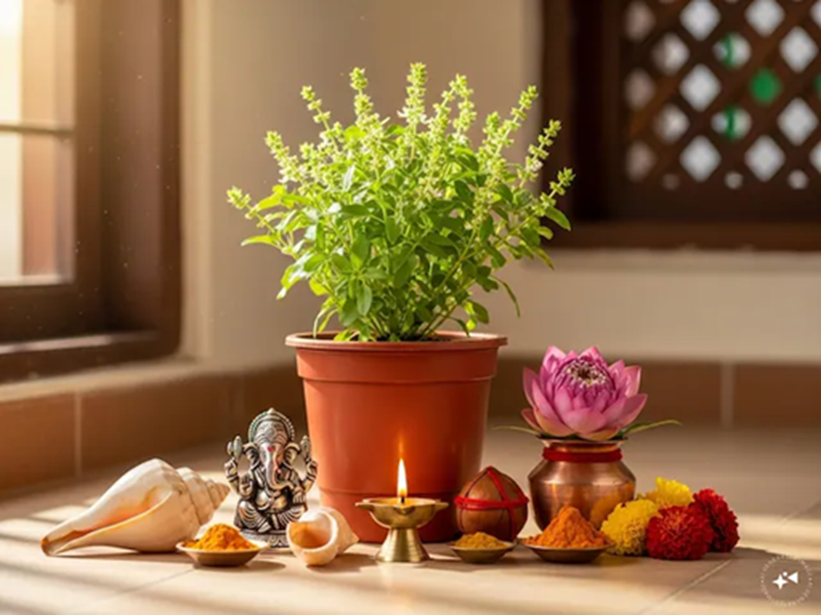 Vastu: Keep these 7 auspicious things near Tulsi, it will increase ...