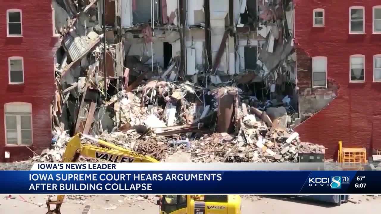 Iowa Supreme Court hears arguments in Davenport building collapse case