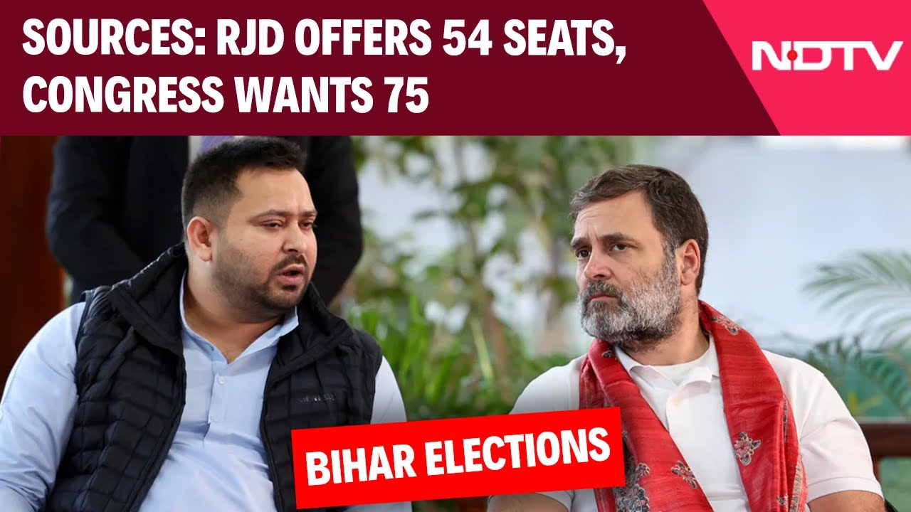 Bihar Election News Today | RJD Offers 54 Seats, Congress Wants 75: Sources