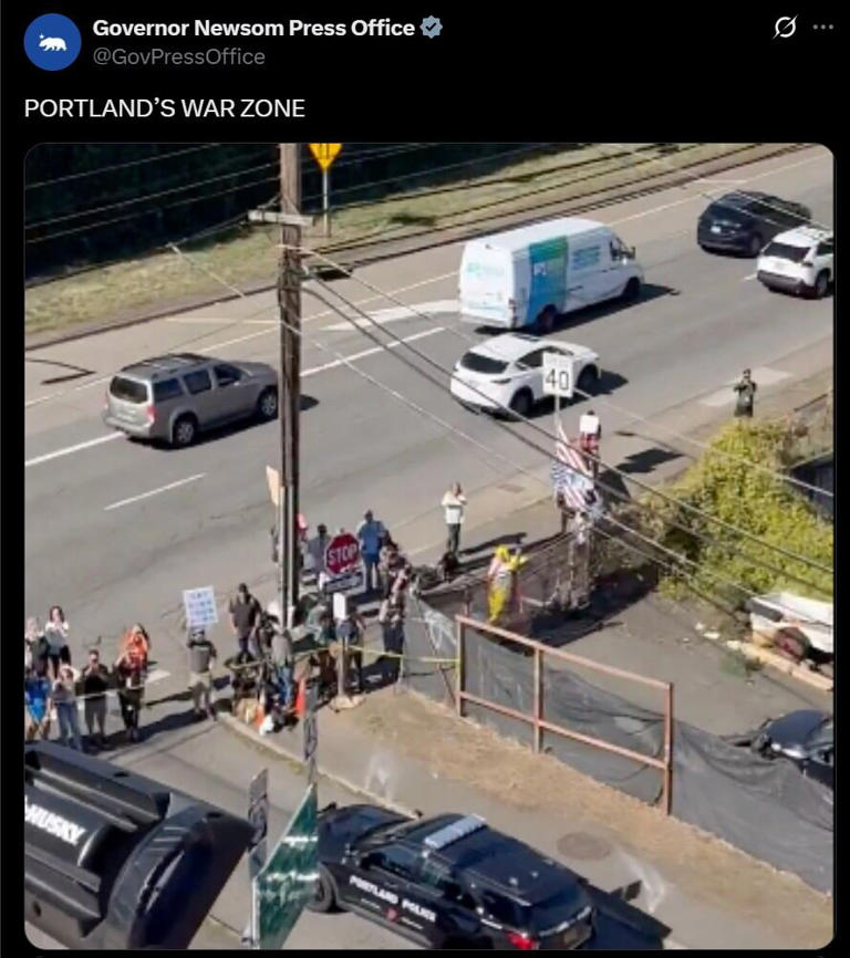 The post was shared to Governor Newsom's Press Office's 647,000 followers. / X/Governor Newsom Press Office
